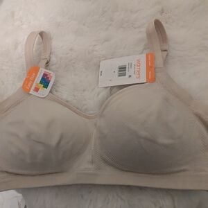 Warner’s Easy Size Wireless Bra Nude Cream Comfort T-Shirt Bra Medium NWT